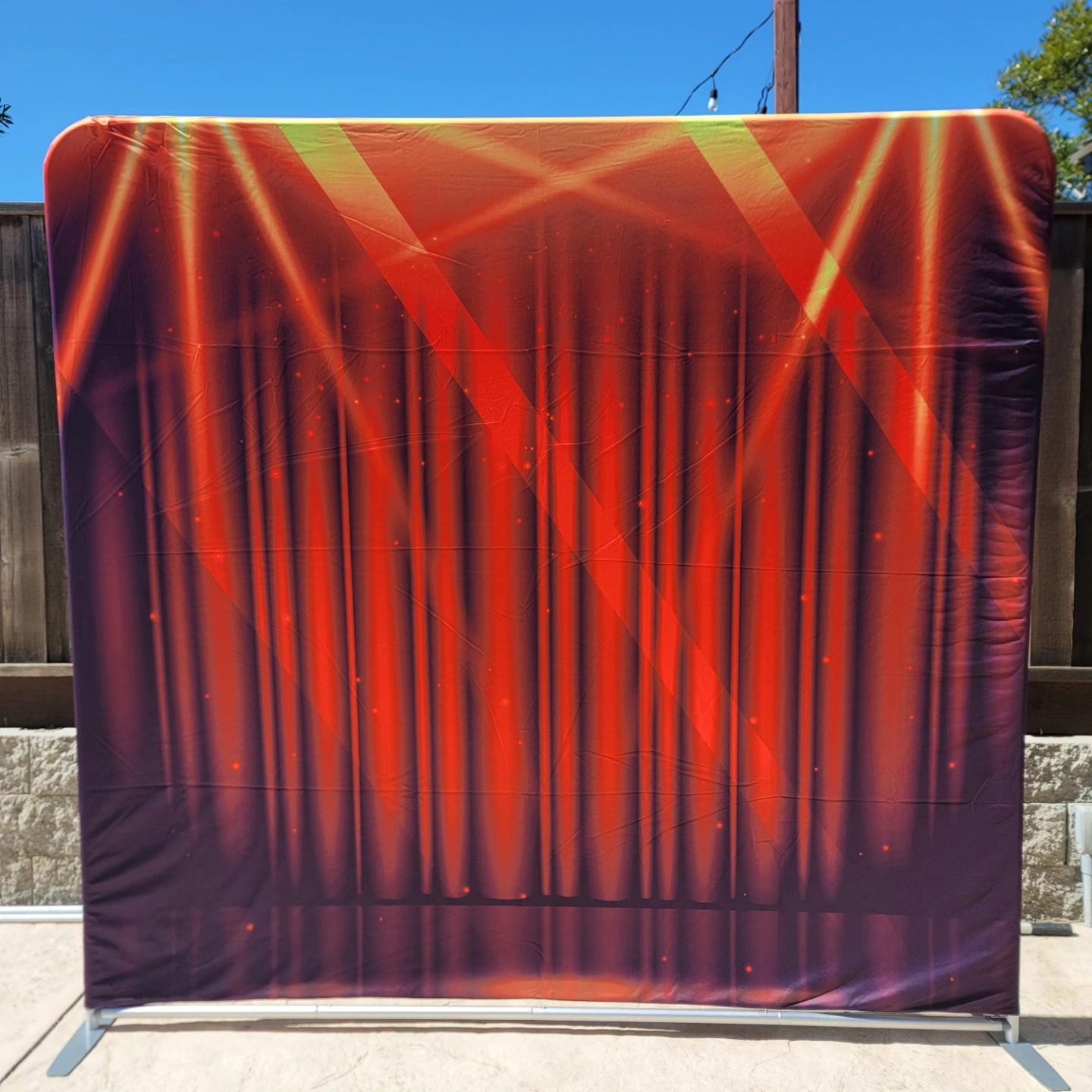 Versatile backdrop available for photo booth rentals in the Bay Area and Central Coast
