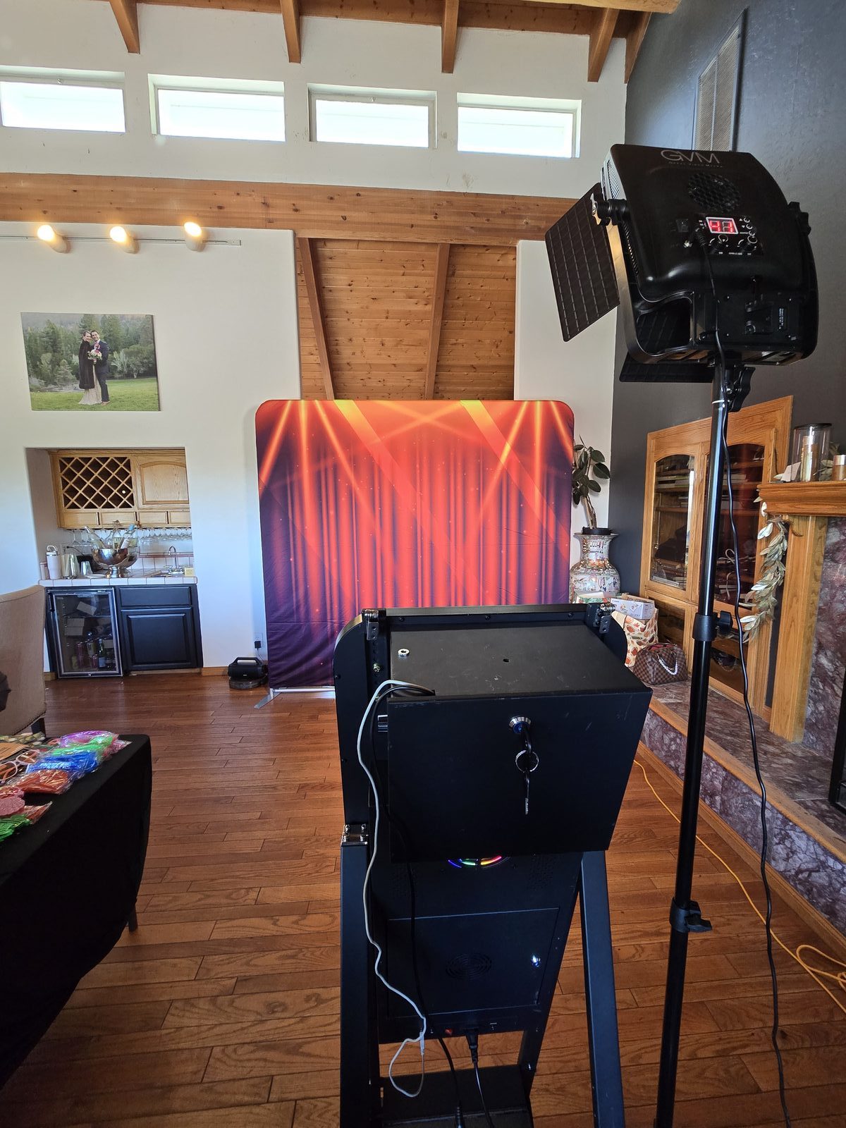 Reflective Moments 40-inch mirror photo booth setup at an event